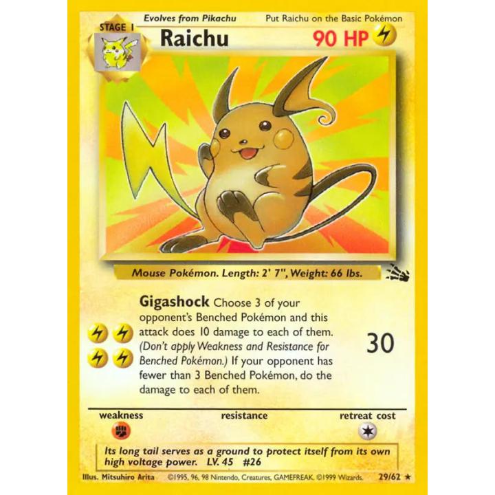 Raichu 29/62 - Fossil (Unlimited) - Normal