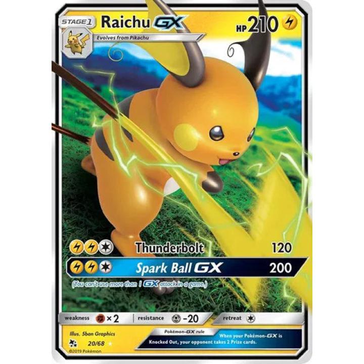 Raichu GX 20/68 - Hidden Fates - Holofoil