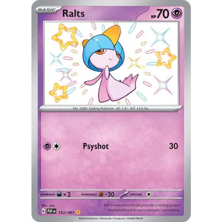 Ralts 153/091 - Paldean Fates - Holofoil