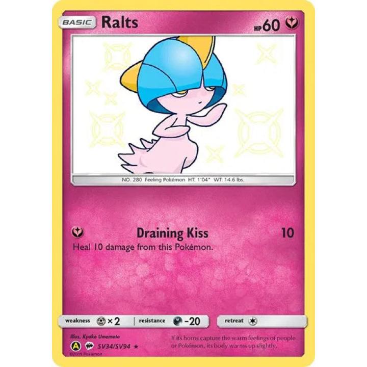 Ralts SV34/SV94  - Hidden Fates: Shiny Vault - Holofoil