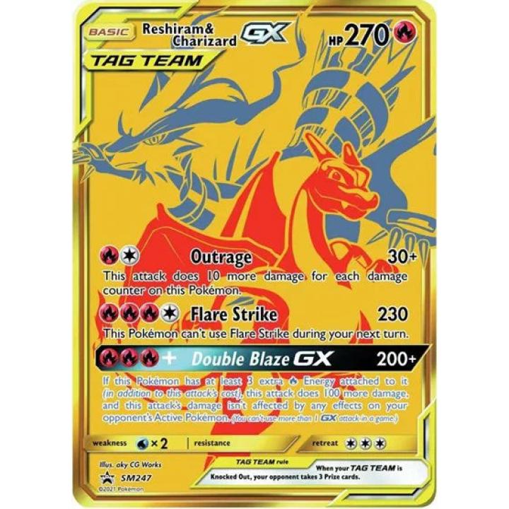 Reshiram & Charizard GX SM247 - Sun & Moon Promo - Holofoil