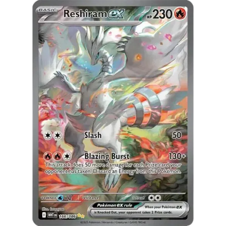 Reshiram ex 166/086 – White Flare – Holofoil