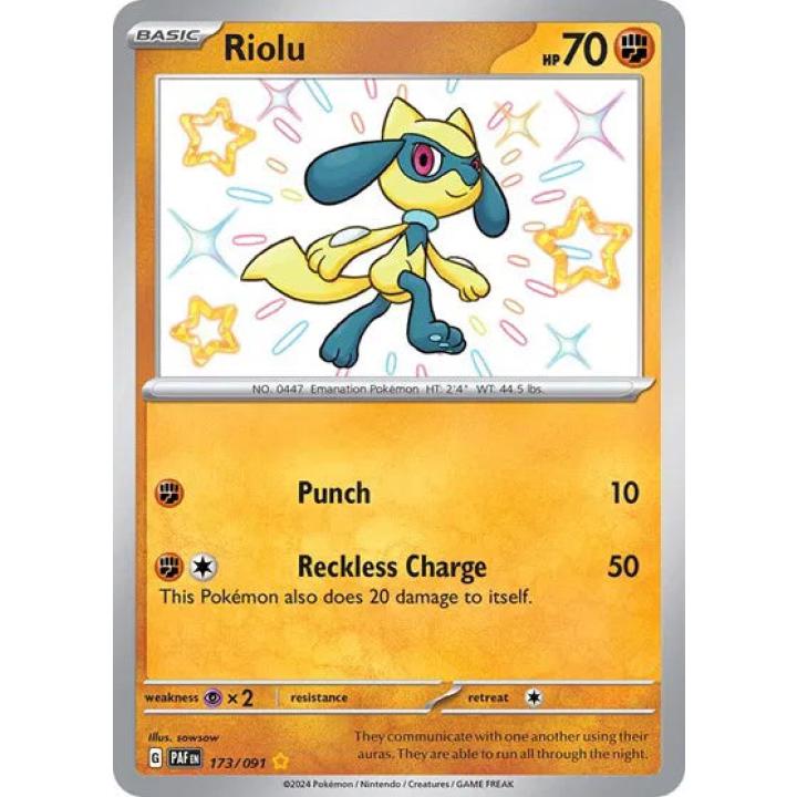 Riolu 173/091 - Paldean Fates - Holofoil