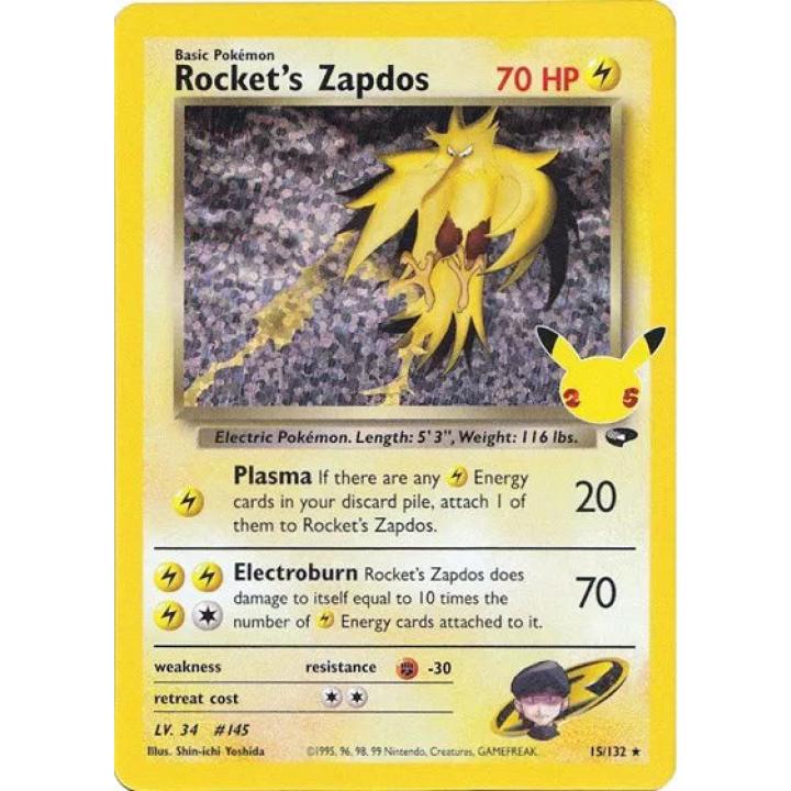 Rocket's Zapdos 15/132 - Celebrations: Classic Collection - Holofoil