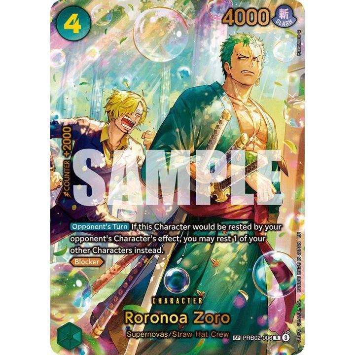 Roronoa Zoro (SP) (Alternate Art) PRB02-006 - The Azure Sea's Seven - Foil