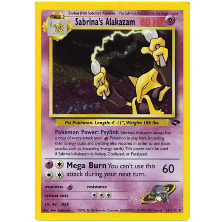 Sabrina's Alakazam 16/132 - Gym Challenge (Unlimited) - Holofoil