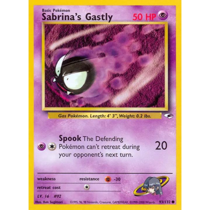 Sabrina's Gastly 93/132 - Gym Heroes (Unlimited) - Normal