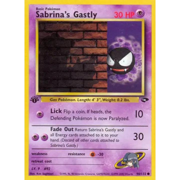 Sabrina's Gastly 96/132 - Gym Challenge (1st Edition) - Normal