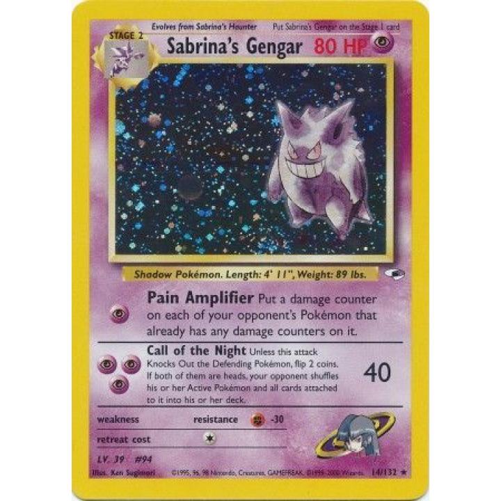 Sabrina's Gengar 14/132 - Gym Heroes (Unlimited) - Holofoil