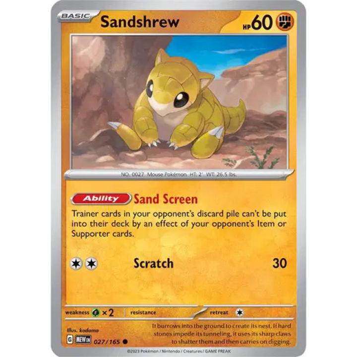 Sandshrew 027/165 - Scarlet & Violet 151 - Reverse Holofoil