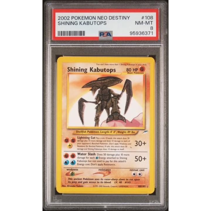 Shining Kabutops (PSA 8) 108/105 - Neo Destiny (Unlimited) - Holofoil