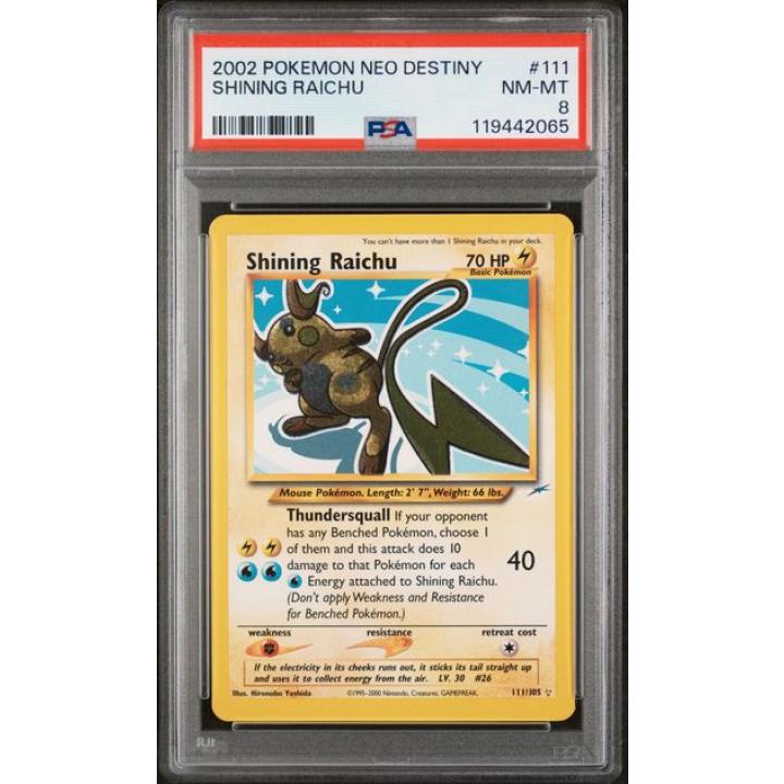Shining Raichu (PSA 8) 111/105 - Neo Destiny (Unlimited) - Holofoil