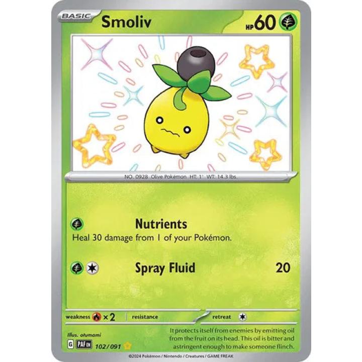 Smoliv 102/091 - Paldean Fates - Holofoil