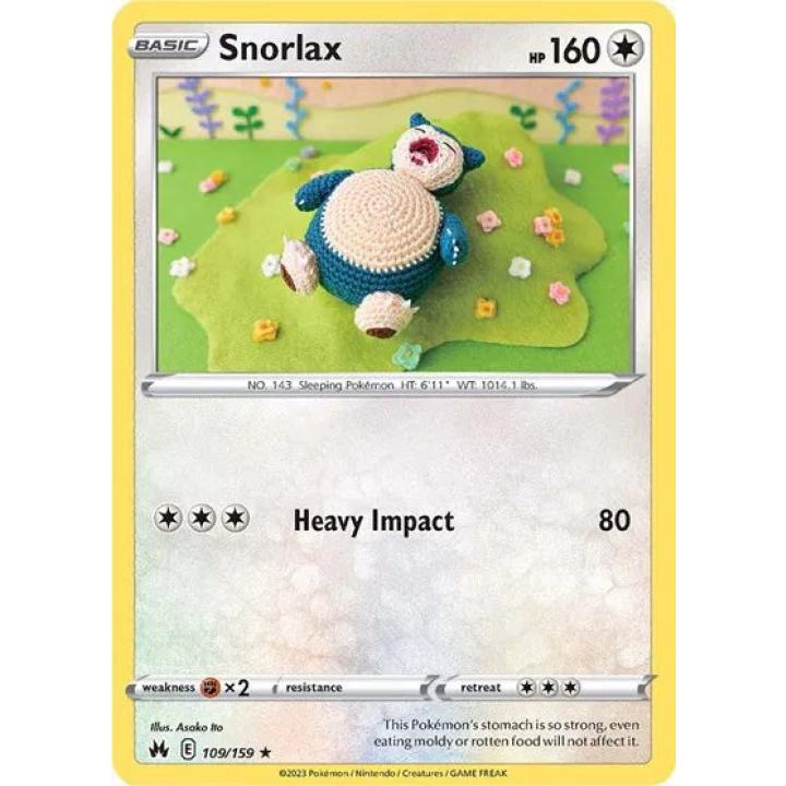 Snorlax 109/159 - Crown Zenith - Reverse Holofoil