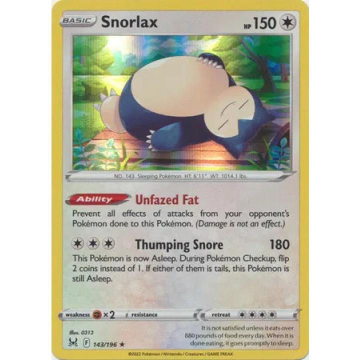 Snorlax 143/196 - Lost Origin - Holofoil