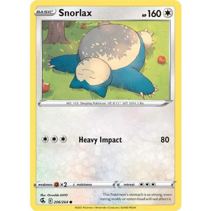 Snorlax 206/264 - Fusion Strike - Reverse Holofoil