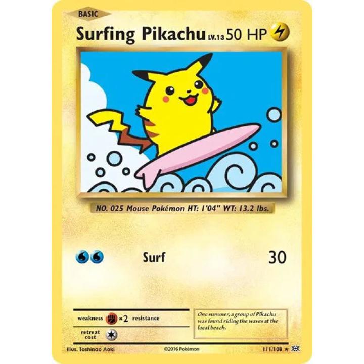 Surfing Pikachu 111/108 - Evolutions -  Normal