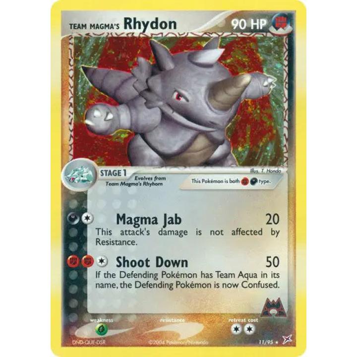 Team Magma's Rhydon 11/95 -  EX Team Magma vs Team Aqua - Holofoil