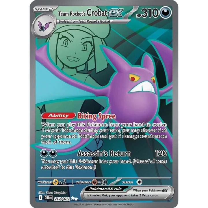 Team Rocket's Crobat ex 217/182 - Destined Rivals - Holofoil