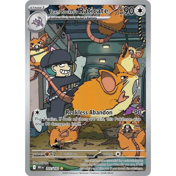 Team Rocket's Raticate 202/182 - Destined Rivals - Holofoil