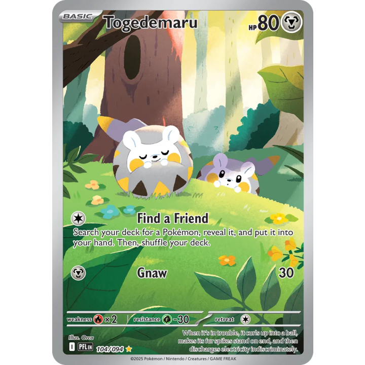 Togedemaru 104/094 - Phantasmal Flames - Holofoil