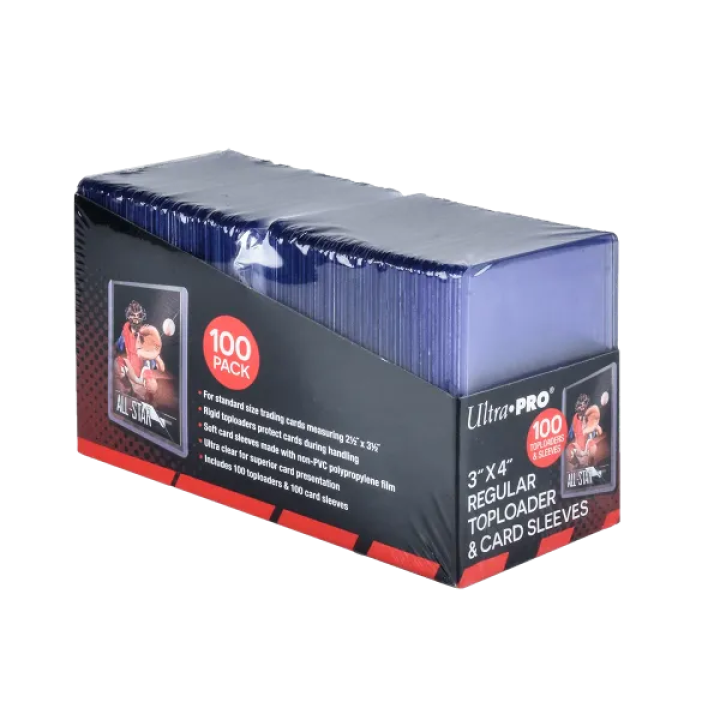Ultra Pro - 3"x4" Regular Toploader + Soft Card Sleeves (100 stuks)