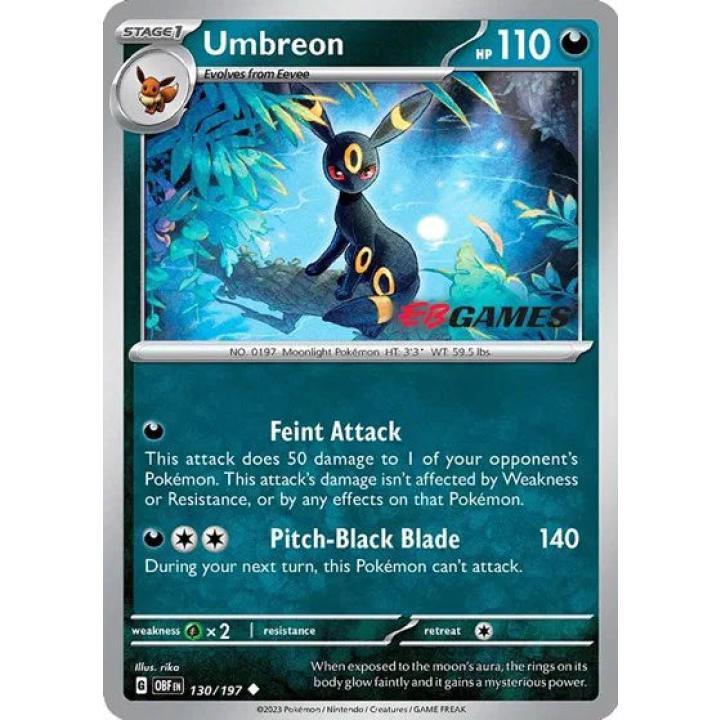 Umbreon 130/197 - EB Games - Reverse Holofoil