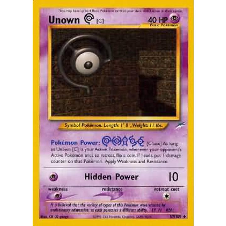 Unown [C] 57/105 - Neo Destiny (Unlimited) - Normal