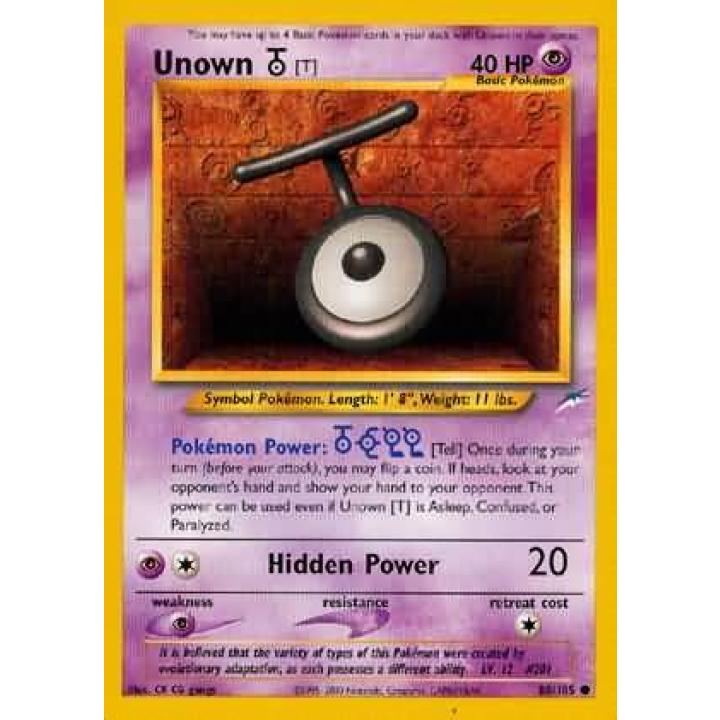 Unown [T] 88/105 - Neo Destiny (Unlimited) - Normal