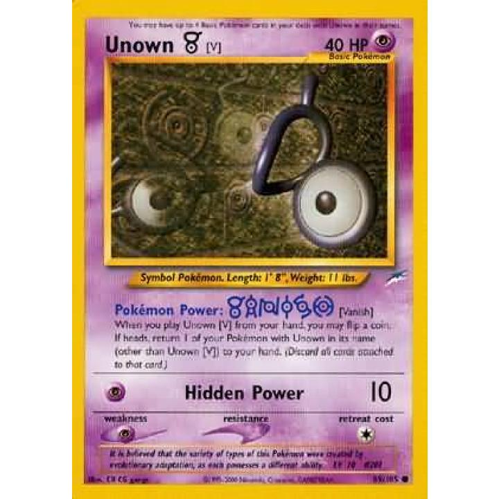 Unown [V] 89/105 - Neo Destiny (Unlimited) - Normal