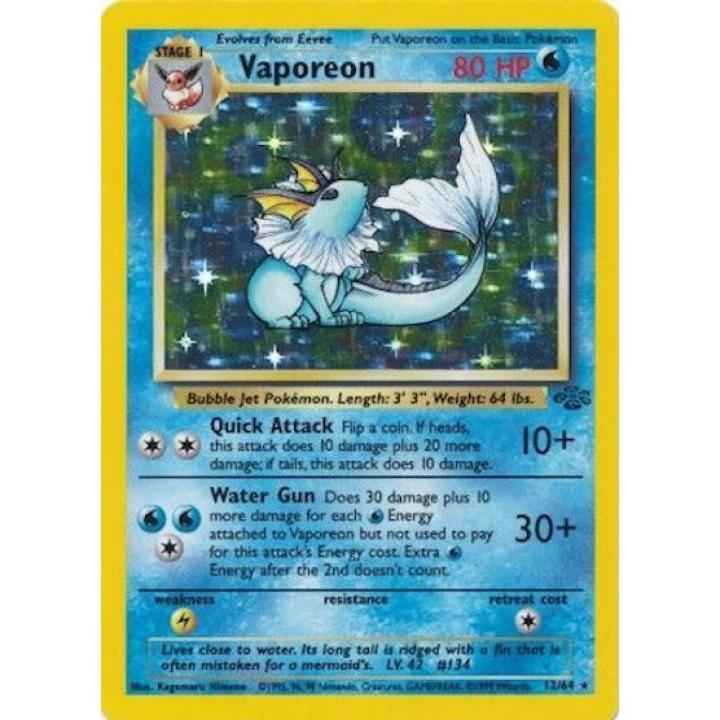 Vaporeon 12/64 - Jungle (Unlimited) - Holofoil