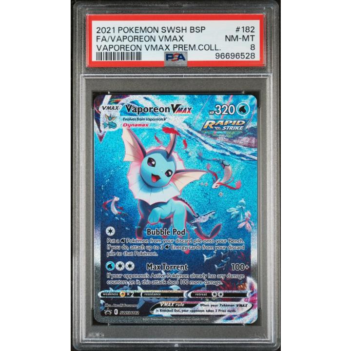 Vaporeon VMAX (PSA 8) SWSH182 – Sword & Shield Promo – Holofoil