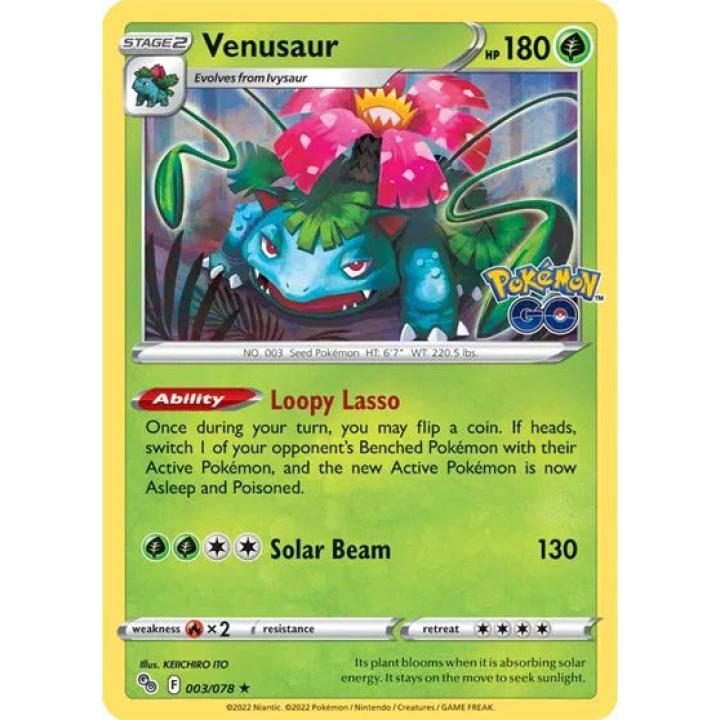 Venusaur 003/078 - Pokemon Go - Holofoil