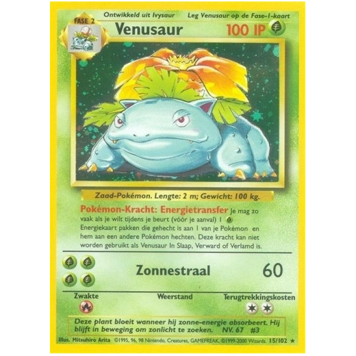 Venusaur (NL) 15/102 - Base Set (Unlimited) - Holofoil