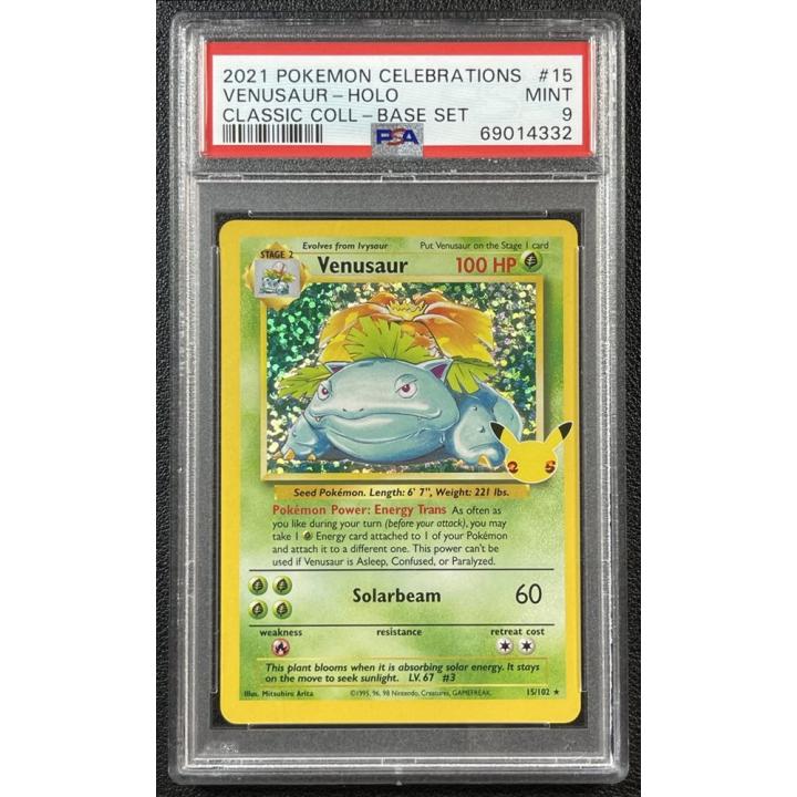 Venusaur (PSA 9) 15/102 - Celebrations: Classic Collection - Holofoil