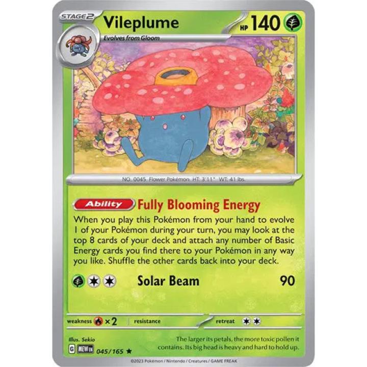 Vileplume 045/165 - Scarlet & Violet 151 - Reverse Holofoil