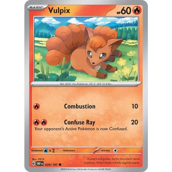 Vulpix 028/197 - Obsidian Flames - Normal