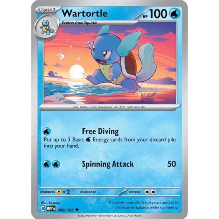Wartortle 008/165 - Scarlet & Violet 151 - Reverse Holofoil