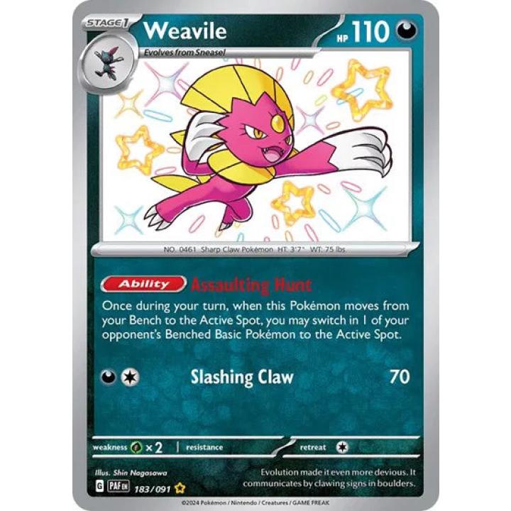 Weavile 183/091 - Paldean Fates - Holofoil
