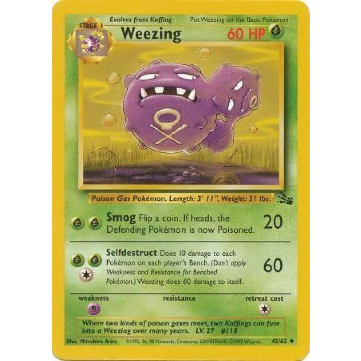 Weezing 45/62 - Fossil (Unlimited) - Normal