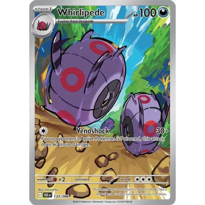 Whirlipede 133/086 - Black Bolt - Holofoil
