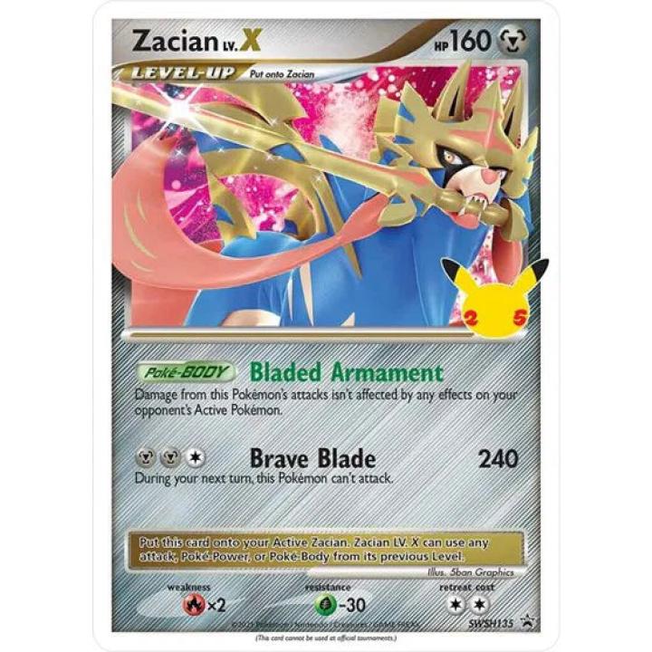 Zacian LV.X SWSH135 - Sword & Shield Promo - Holofoil - Near Mint