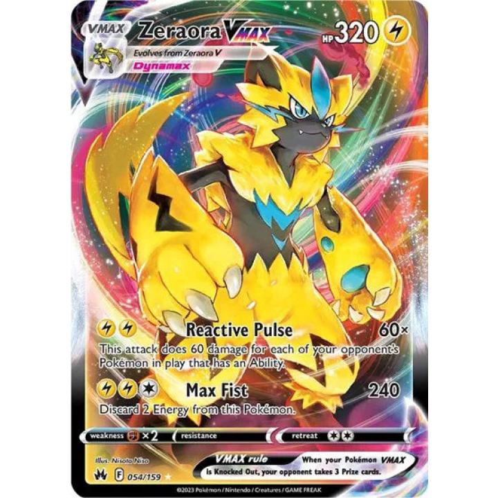 Zeraora VMAX 054/159 - Crown Zenith - Holofoil