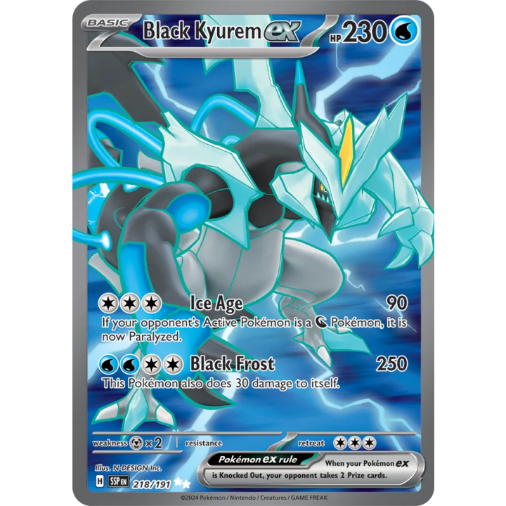 Black Kyurem ex 218/191 - Surging Sparks - Holofoil