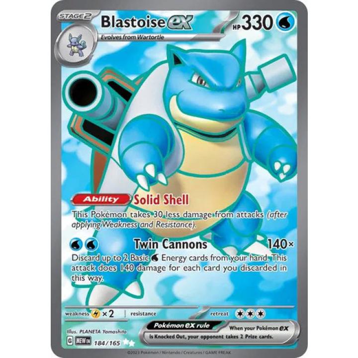 Blastoise ex 184/165 - Scarlet & Violet 151 - Holofoil