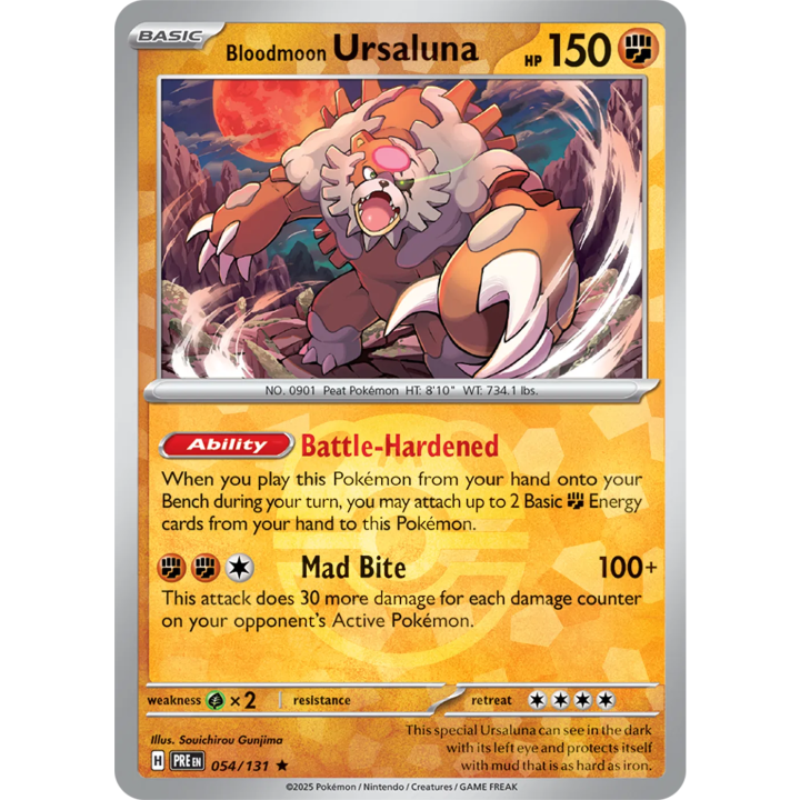 Bloodmoon Ursaluna 054/131 - Prismatic Evolutions - Master Ball Pattern