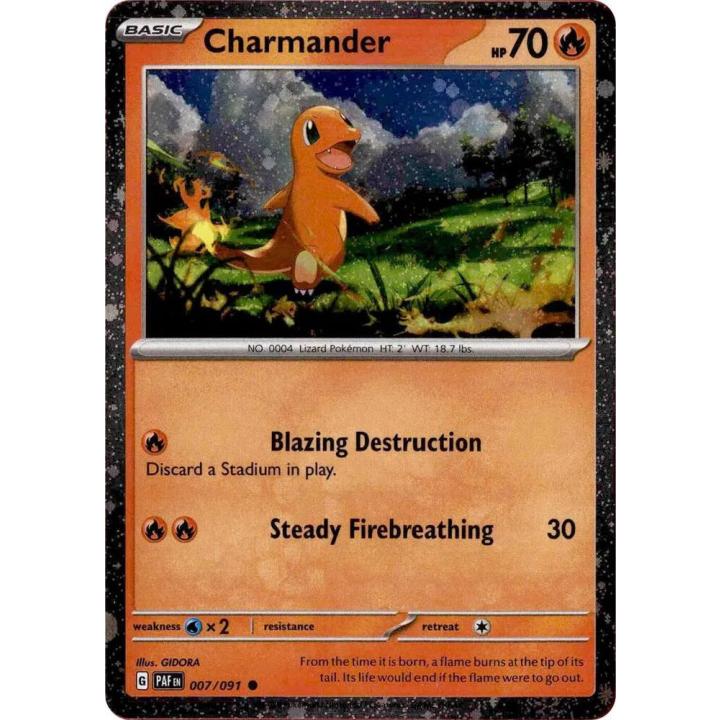 Charmander 007/091 - Paldean Fates - Cosmos Holo