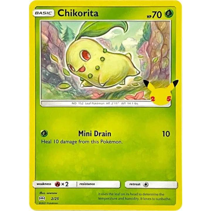 Chikorita 2/25 - McDonald's 25th Anniversary Promos - Holofoil