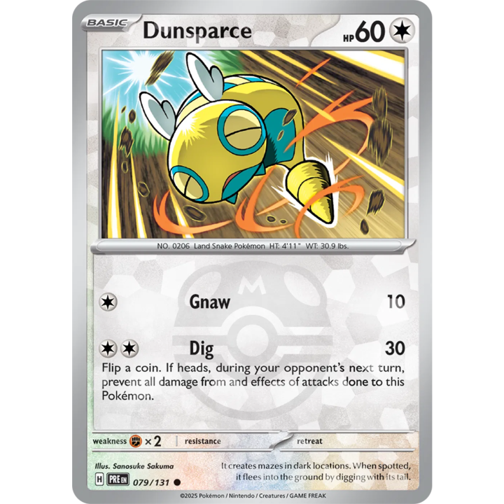 Dunsparce 079/131 - Prismatic Evolutions - Master Ball Pattern