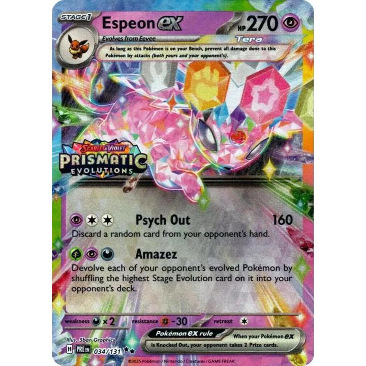 Espeon ex (Stamped) 034/131 - Prismatic Evolutions - Holofoil (sealed)